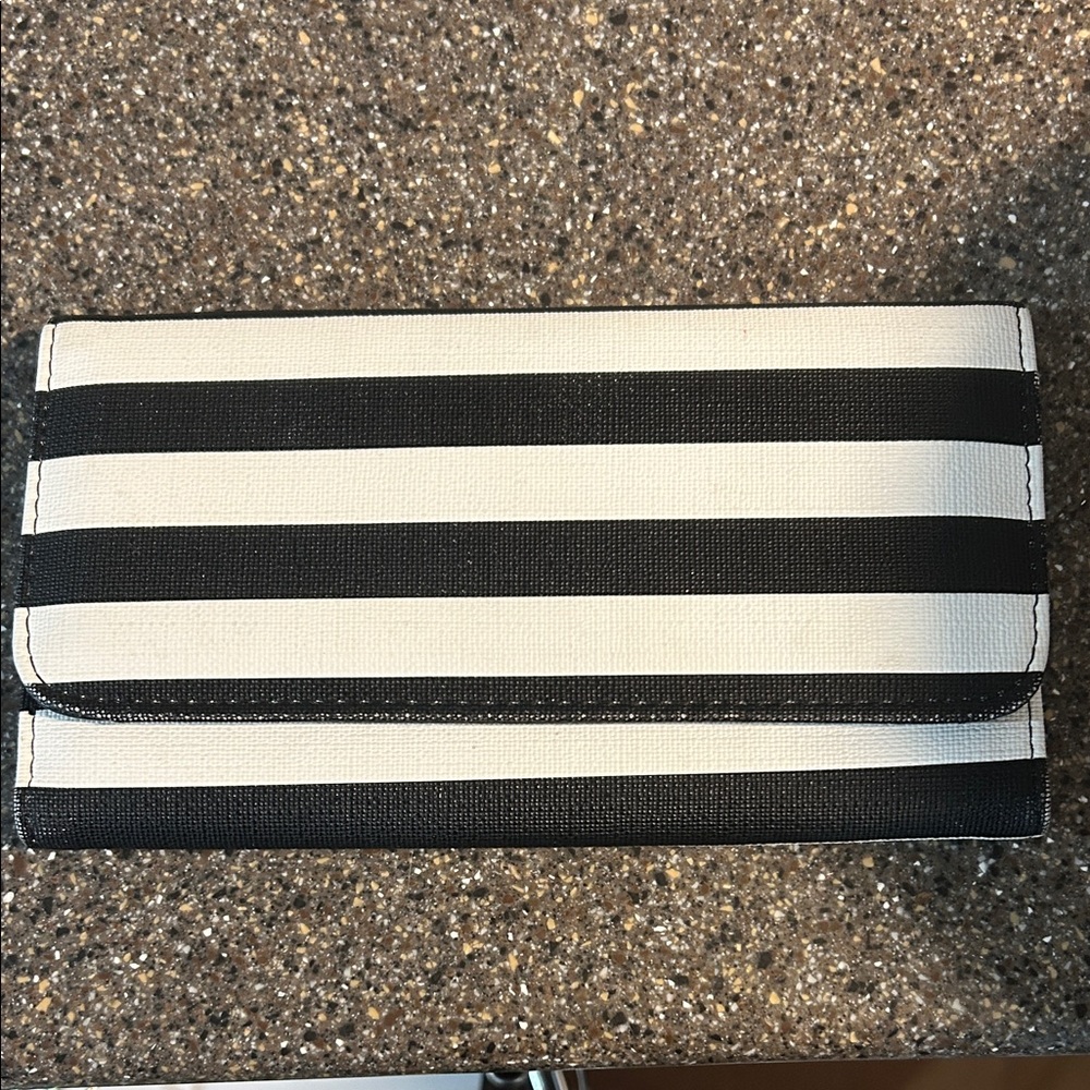 Kut from the Kloth Black and White Striped Wallet